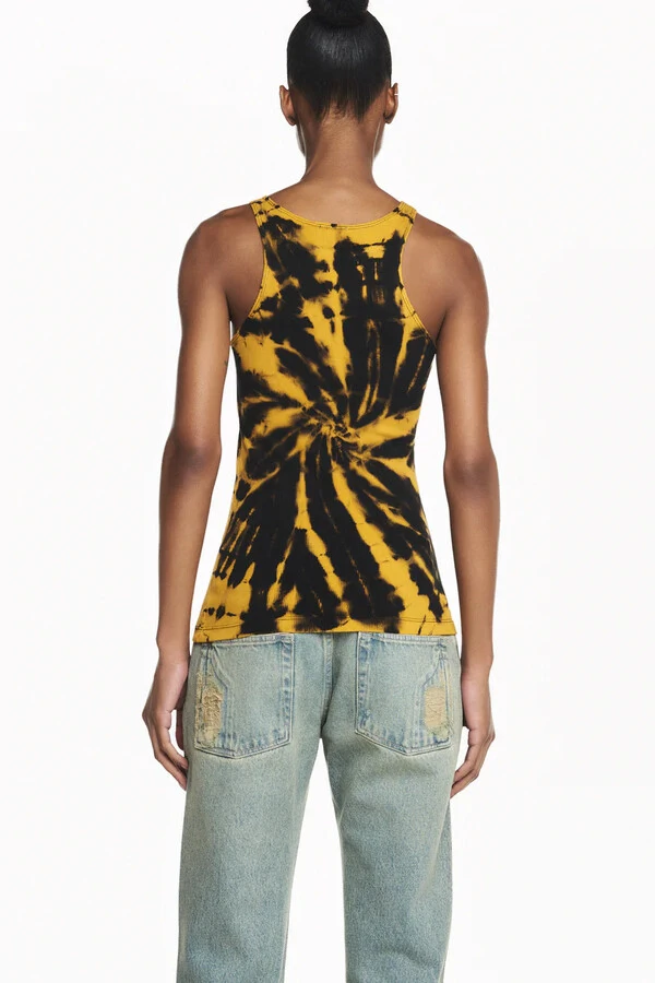 Regata Nadador Rib Tie Dye Amarelo