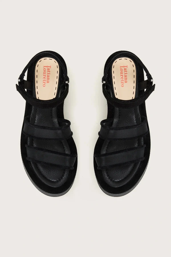 Sandália Flatform Double Tule