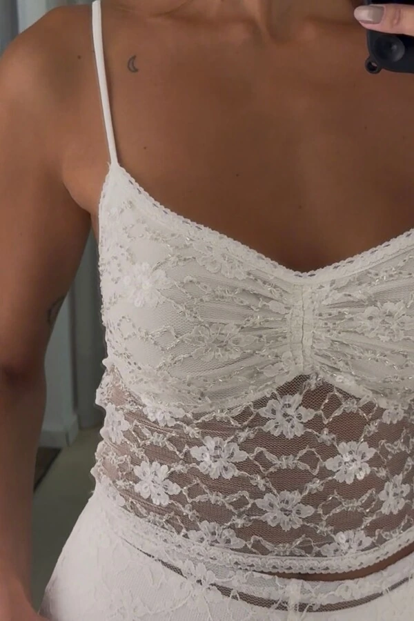 Conjunto top e saia renda Botik