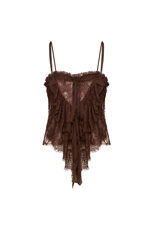 Regata alça babados frontais