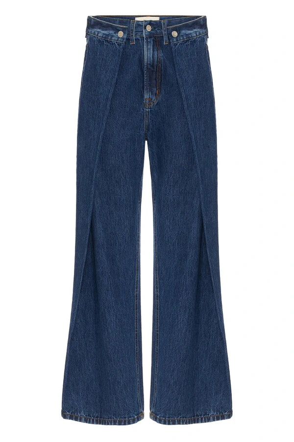 Calça Double Fold Dark Wash