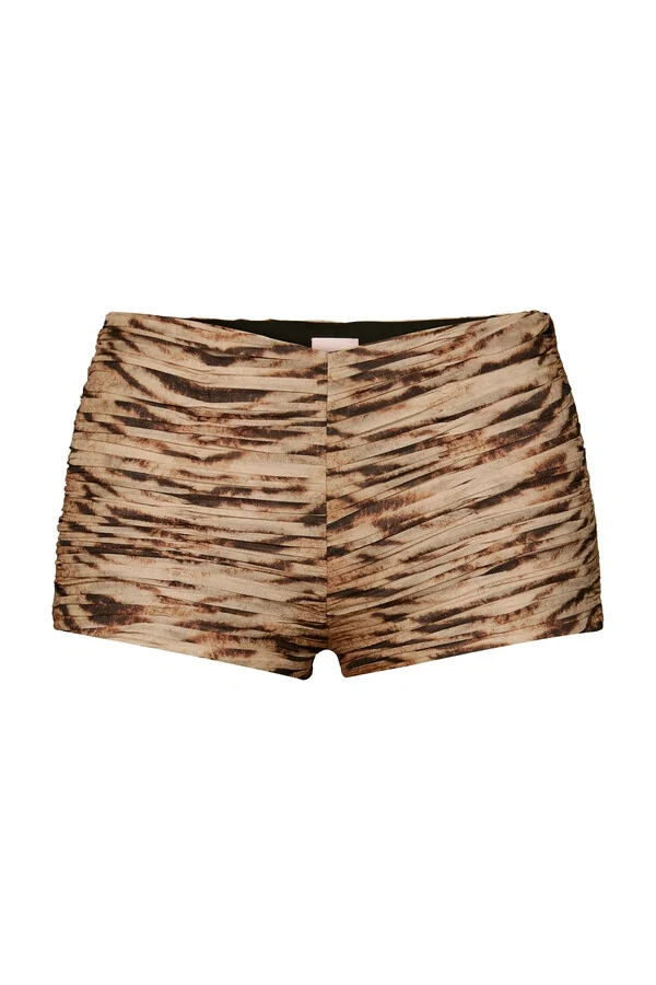 mini shorts drapeado georgete tigre