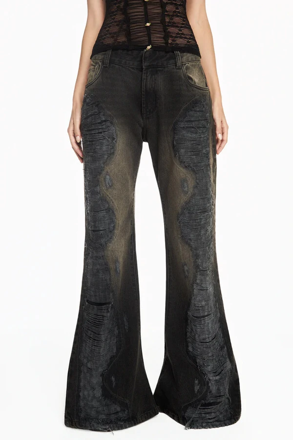 Calça Jeans Flare Black Rasgos