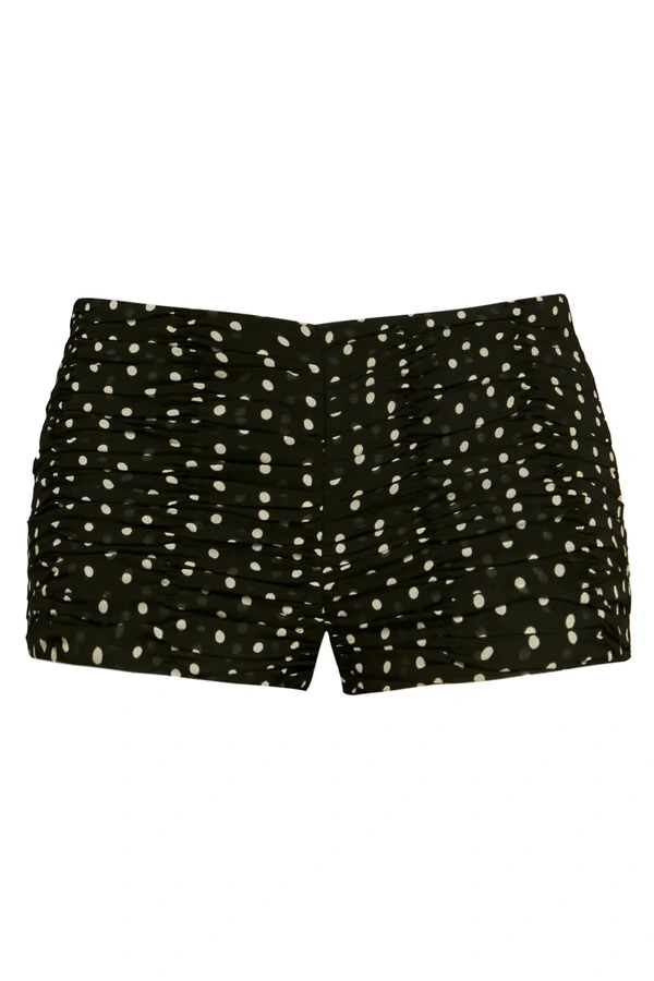 Mini Shorts Drapeado georgete poá