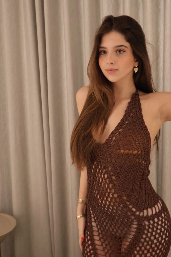 Vestido Longo Croche Botik