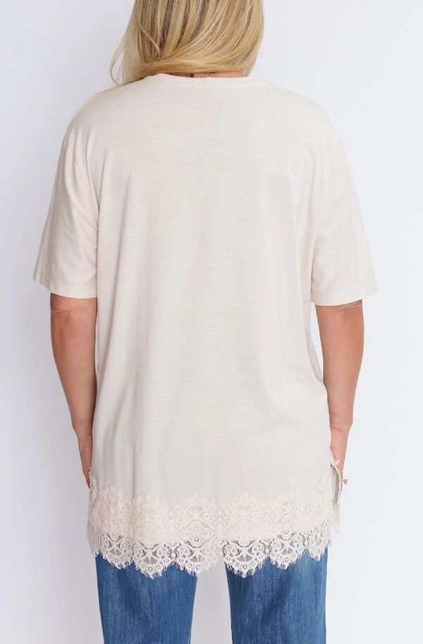 Camiseta Renda Barra Botik