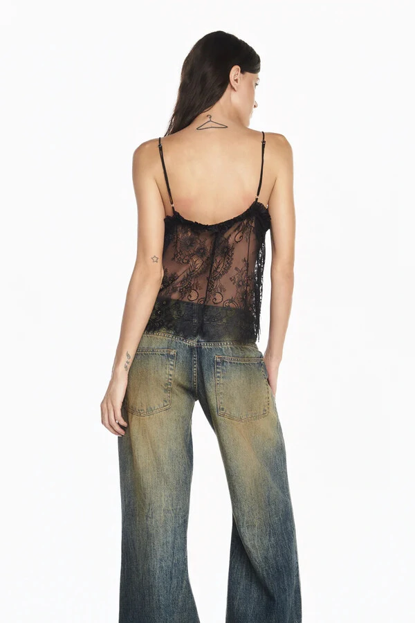 Calça Jeans Dirty Flare Cintura