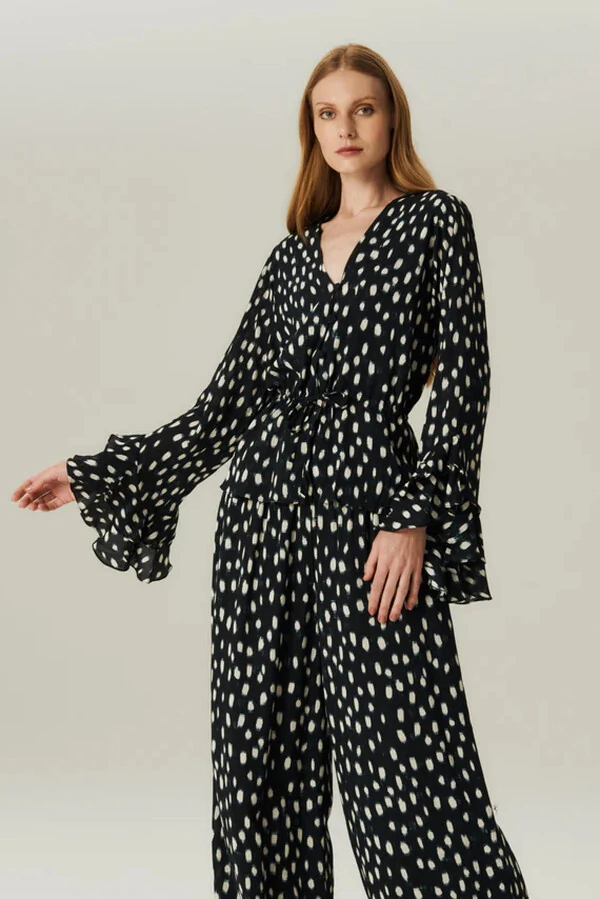 Blusa Babado Ggt Estampada