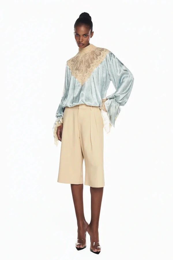 Bermuda Alfaiataria Crepe Heavy Patou