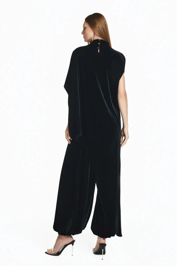 Blusa Kaftan Assimétrica Veludo