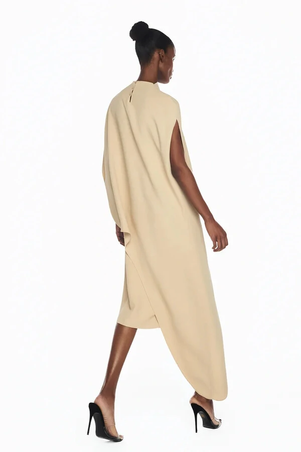 Blusa Kaftan Assimétrica Crepe Heavy Patou