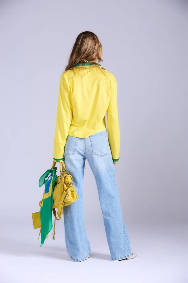 Blusa Pólo Manga Longa Brasil Botik