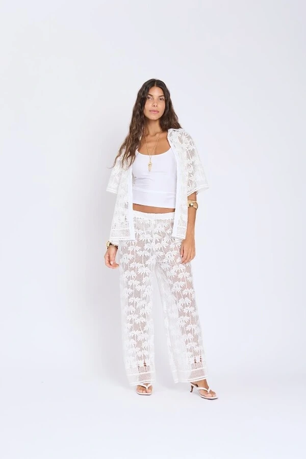 Calça coqueiro renda elástico Botik