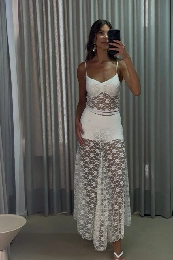 Conjunto top e saia renda Botik