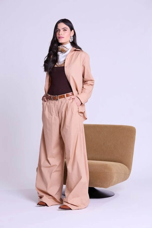 Calça Pantalona Tricoline Botik