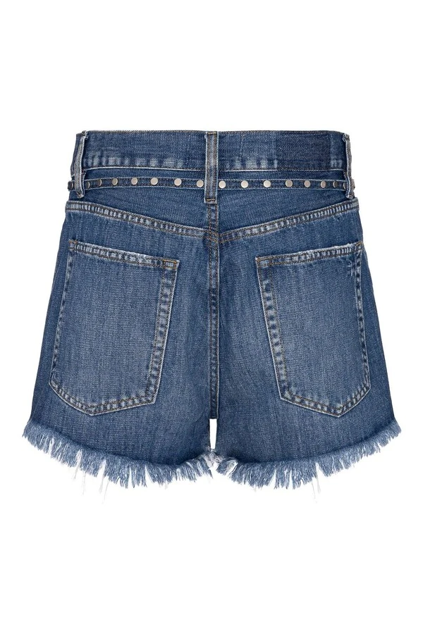 Shorts loose jeans escuro