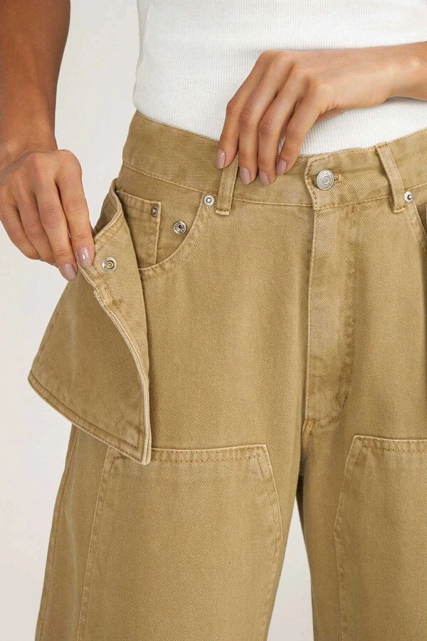 Calça Arc Layer Khaki Denim