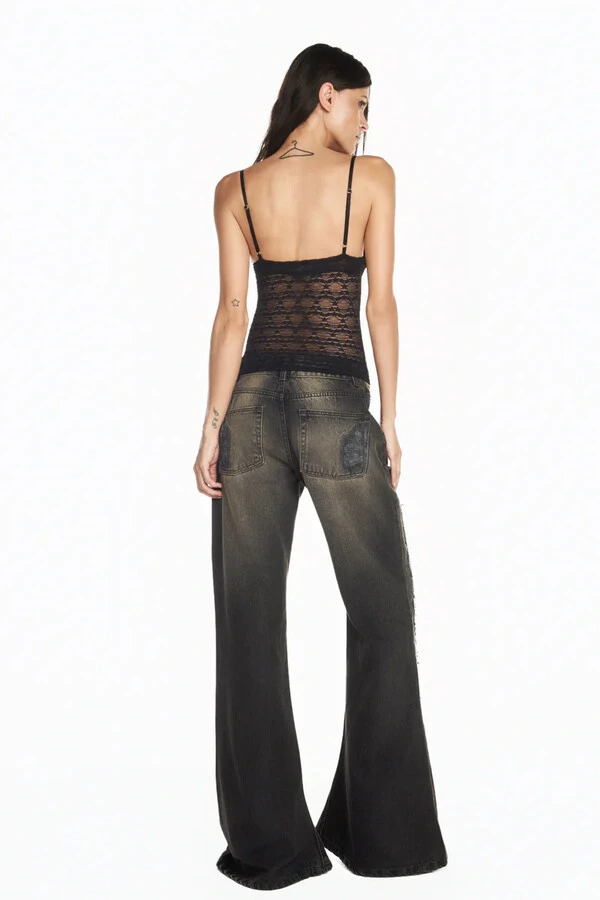 Calça Jeans Flare Black Rasgos