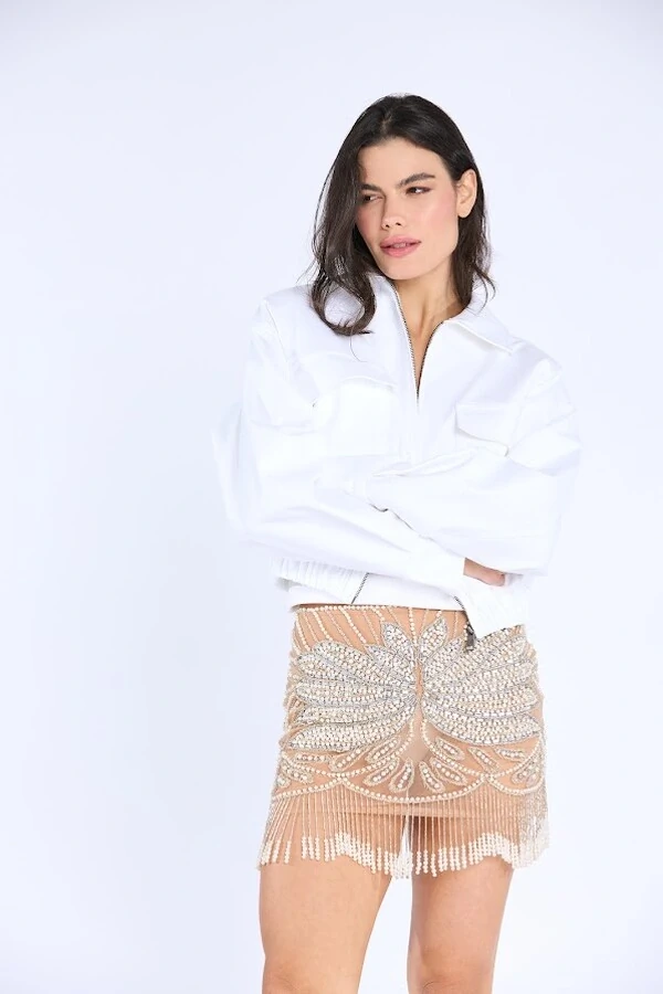 Saia Bordada Borboleta