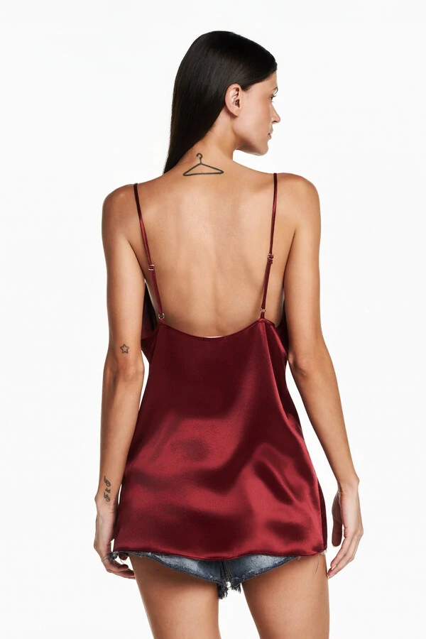 Regata decote renda cetim