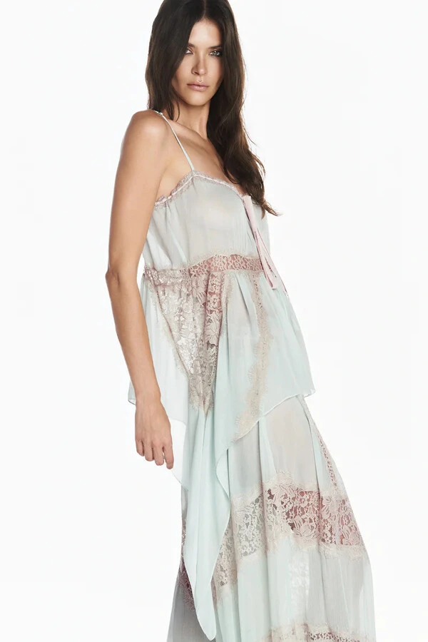 Blusa Com Alça Chiffon