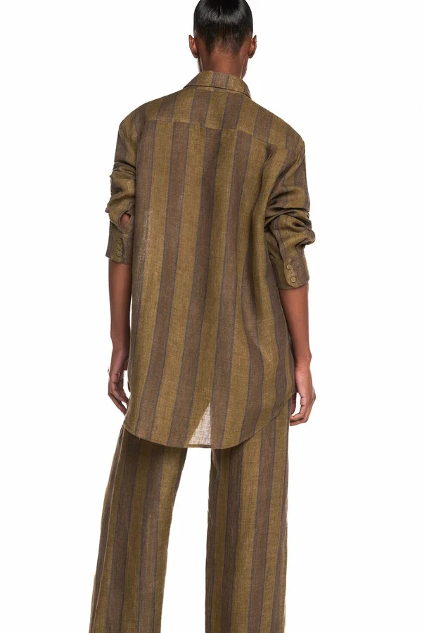 Camisa Linho Listrado