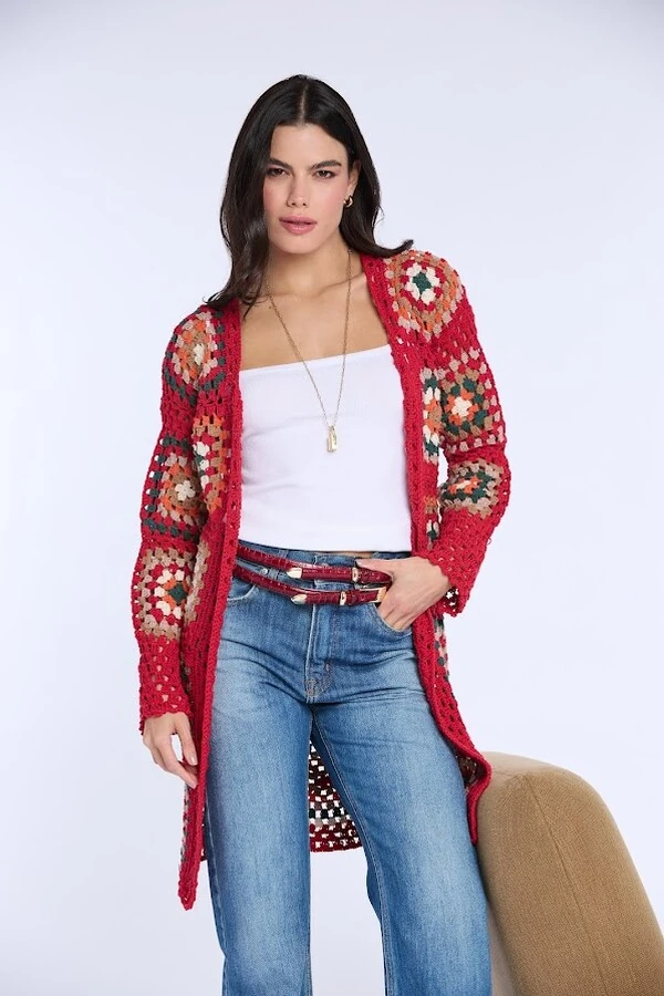 Kimono Crochet Longo Botik