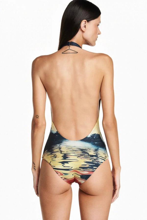 Maiô decote profundo golfinho