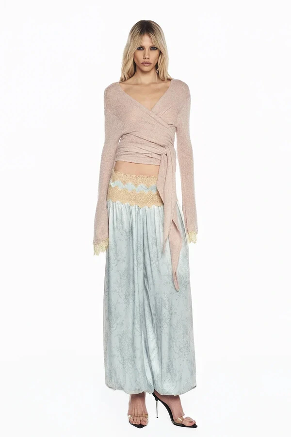 Blusa Cashecouer Tricot Renda Punho