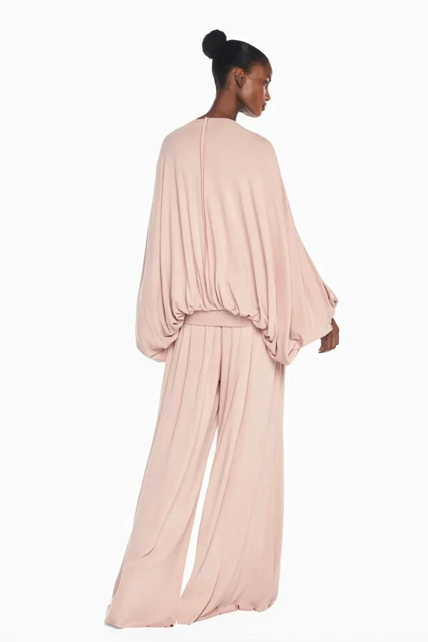 Calça Cós Dobrável Flare De Malha
