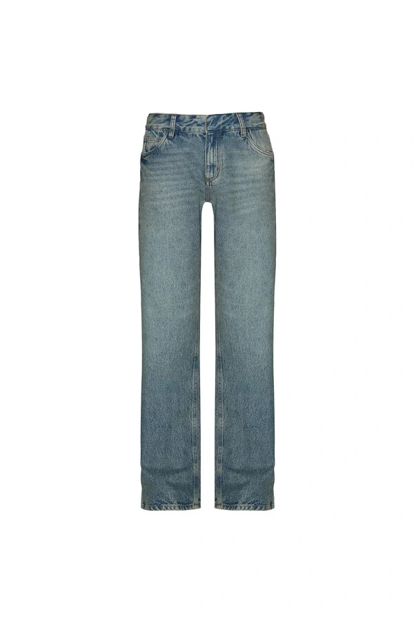 Calça Jeans perna reta cintura