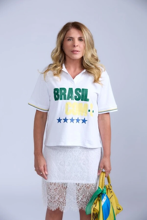 Blusa Pólo Manga Curta Brasil Botik