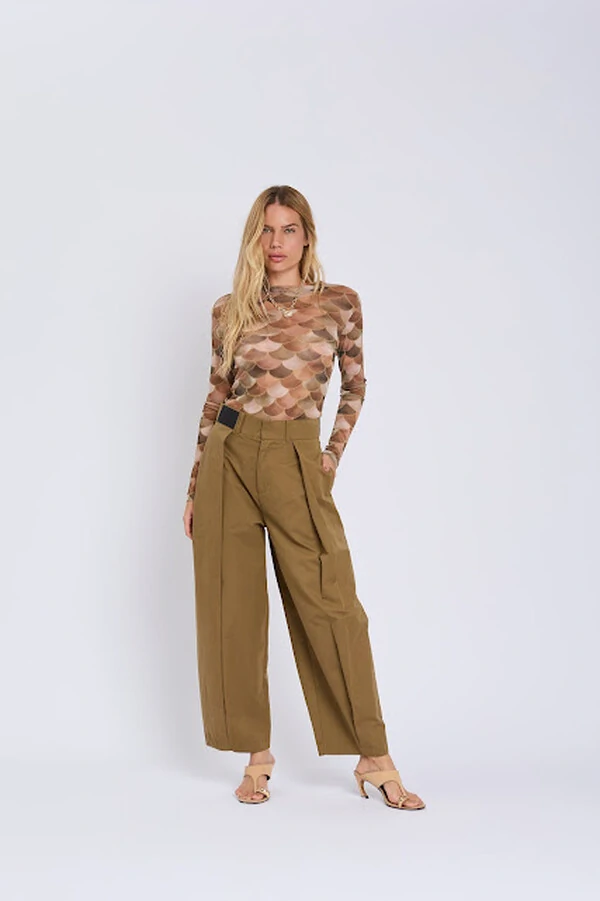 Blusa segunda pele tule estampado