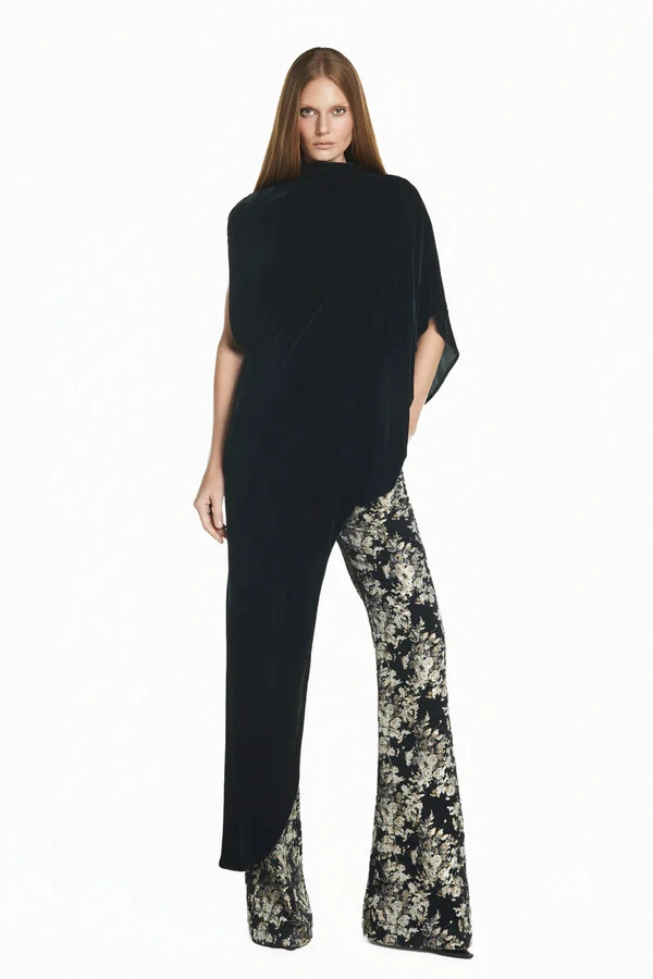 Blusa Kaftan Assimétrica Veludo