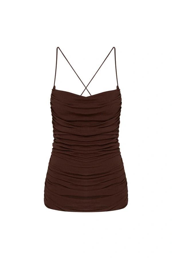 Regata alça corpo drapeado