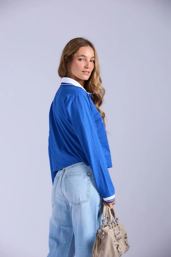 Blusa Pólo Manga Longa Brasil Botik
