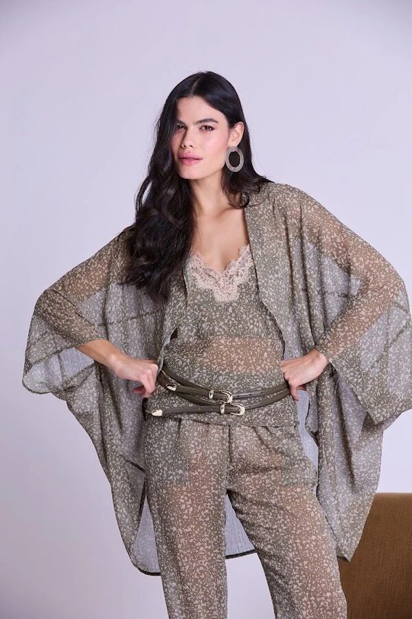 Kimono Chiffon Botik Floral