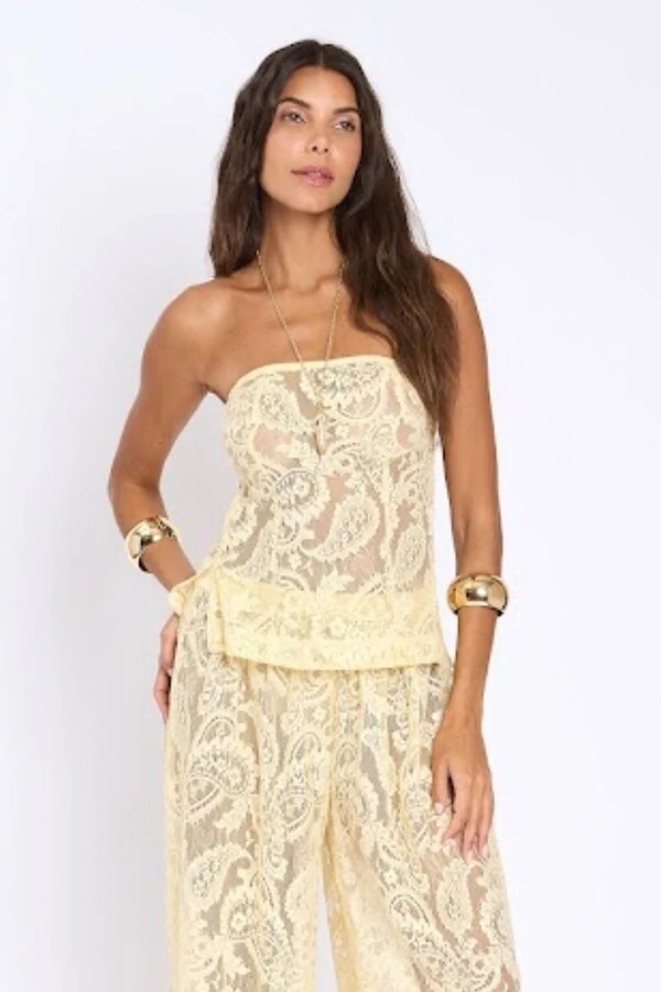 Top tomara que caia renda Botik