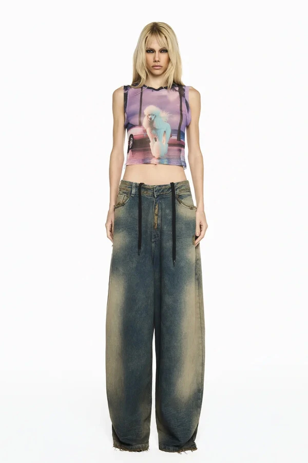 Blusa Sem Manga Tule Poodle