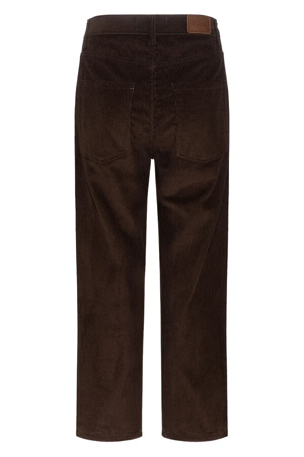 Calça Wide Leg Cropped Veludo