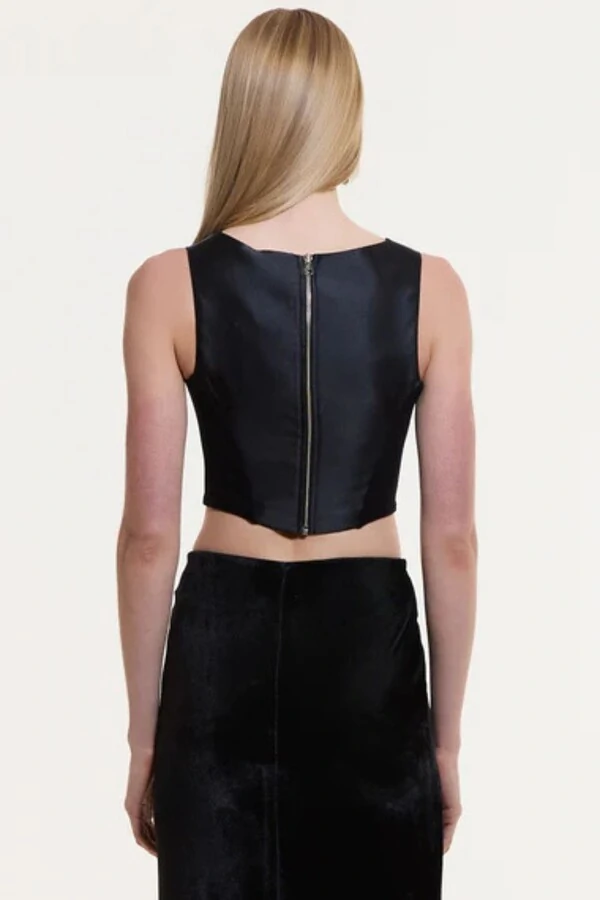Corset Estruturado Com Malha