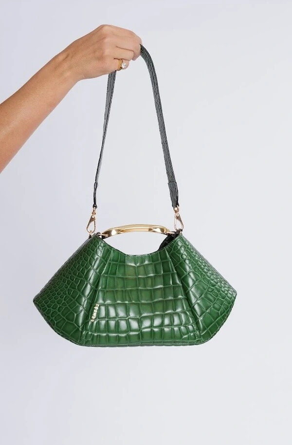 Bolsa Eylin Croco Em Couro LegÍtimo