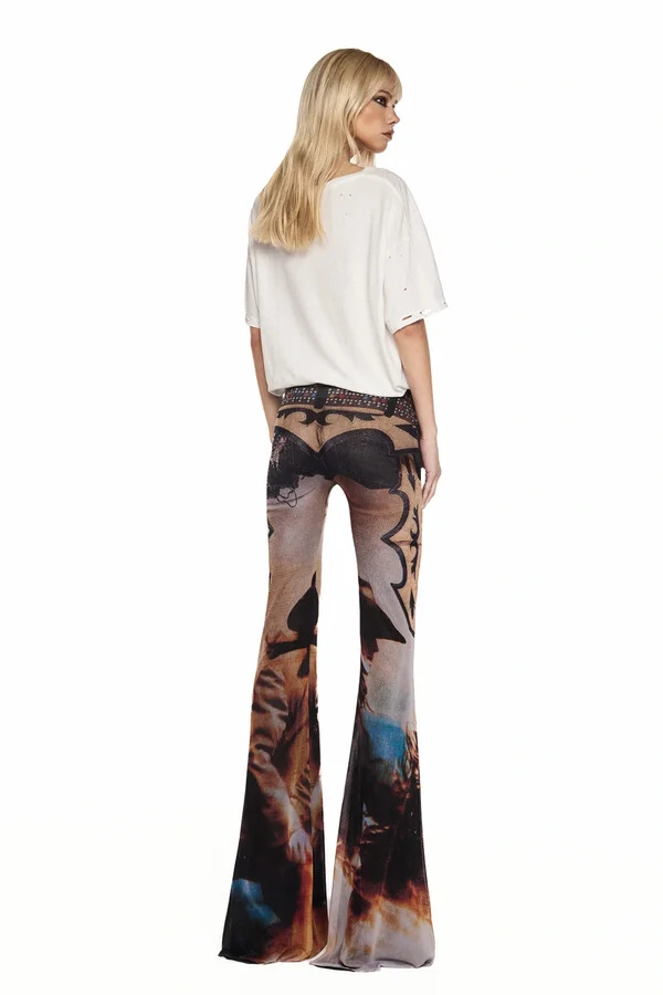 Calça Flare Tule Wild West