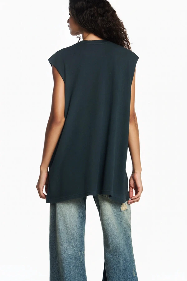 Camiseta sem manga tigre pedra