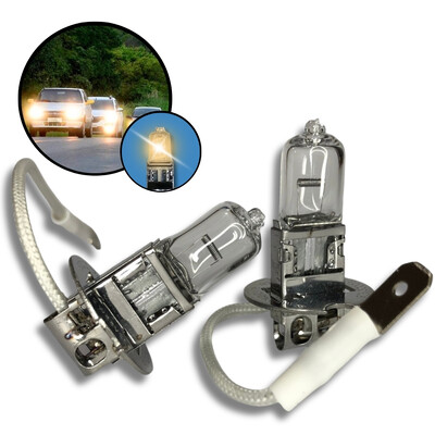 Foto Par Lâmpada Halógena Reposição Original Farol H1 H3 H4 H7 H8 H11 H15 H16 H27 HB3 HB4