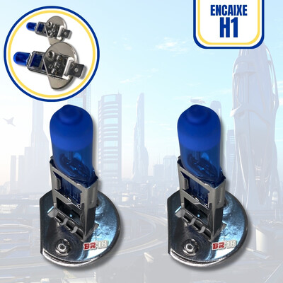 FotoLâmpada Super Branca H1 55w - Efeito Xenon 8500k (Par)