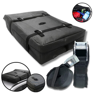 Foto Bolsa Maleiro Teto Impermeavel Aerodinâmico 175 Litros Vulcanizado + Cinta Premium