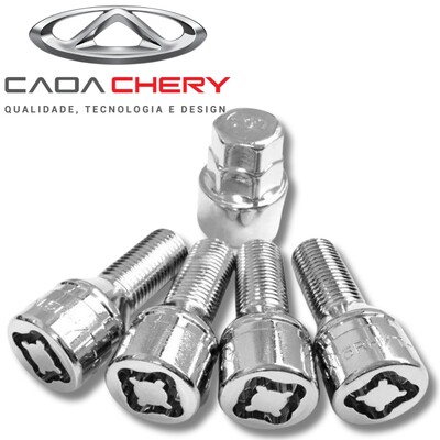 Foto Parafuso Porca Antifurto Roda Caoa Chery 12x1,5