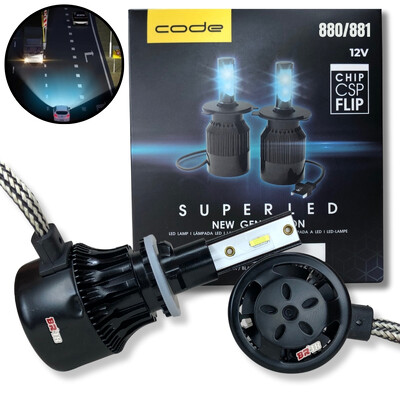 Foto Super Led Code H1 H3 H4 H7 H8 H9 H11 H16 H27 HB3 HB4 - 8000K