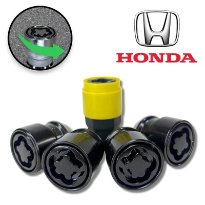 Foto Porca Preta/Black Antifurto Cabeça Giratória M12 x 1,50mm (30mm) Honda